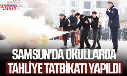 Samsun'da okullarda tahliye tatbikatı yapıldı