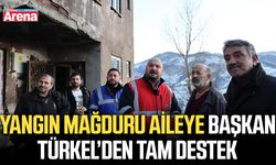 Yangın mağduru aileye Başkan Türkel’den tam destek