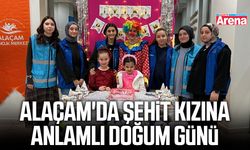 Alaçam'da şehit kızına anlamlı doğum günü