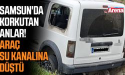 Samsun'da korkutan anlar! Su kanalına düştü