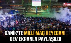 Canik'te milli maç heyecanı dev ekranla paylaşıldı