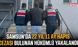 Samsun'da 22 yıl 11 ay hapis cezası bulunan hükümlü yakalandı