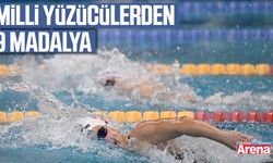 Milli yüzücülerden 9 madalya