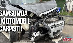 Samsun'da iki otomobil çarpıştı!