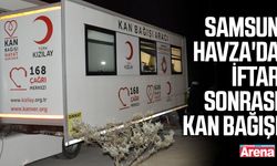 Havza'da KYK yurdunda iftar sonrası kan bağışı