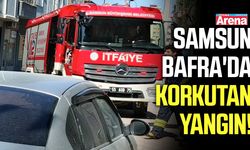 Samsun Bafra'da korkutan yangın