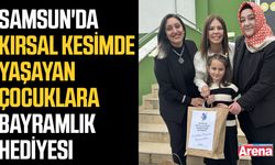 Samsun'da kırsal kesimde yaşayan çocuklara bayramlık hediyesi