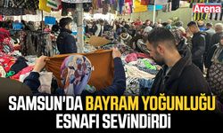 Samsun'da bayram yoğunluğu esnafı sevindirdi