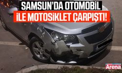 Samsun’da otomobil ile motosiklet çarpıştı!