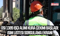DSİ 1389  işçi alımı kura çekimi