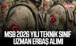 MSB 2026 yılı teknik sınıf uzman erbaş alımı