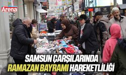 Samsun çarşılarında Ramazan Bayramı hareketliliği