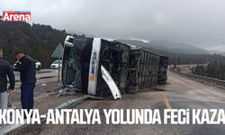 Konya-Antalya yolunda feci kaza: 15 yaralı