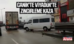 Samsun Canik'te Viyadük'te zincirleme kaza