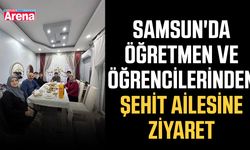 Samsun'da öğretmen ve öğrencilerinden şehit ailesine ziyaret