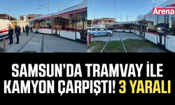 Samsun’da tramvay ile kamyon çarpıştı! 3 yaralı