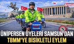 ÜNİPERSEN üyeleri Samsun'dan TBMM'ye bisikletli eylem