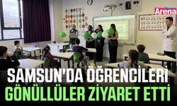 Samsun'da öğrencileri gönüllüler ziyaret etti
