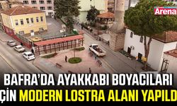 Bafra’da ayakkabı boyacıları için modern lostra alanı yapıldı