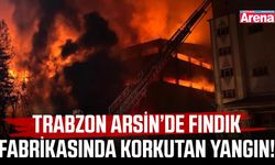 Trabzon Arsin’de fındık fabrikasında korkutan yangın!