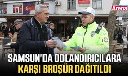 Samsun'da dolandırıcılara karşı broşür dağıtıldı