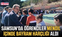 Samsun'da öğrenciler mendil içinde bayram harçlığı aldı