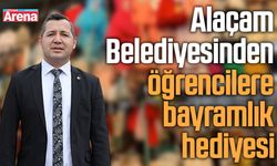 Alaçam'da öğrencilere bayramlık hediyesi