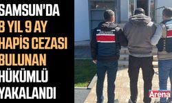 Samsun'da 8 yıl 9 ay hapis cezası bulunan hükümlü yakalandı