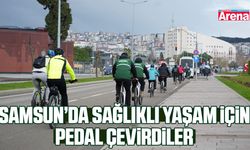 Samsun’da sağlıklı yaşam için pedal çevirdiler