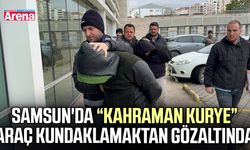 Samsun'da Kahraman kurye araç kundaklamaktan gözaltında
