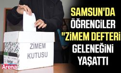 Samsun'da öğrenciler "zimem defteri" geleneğini yaşattı