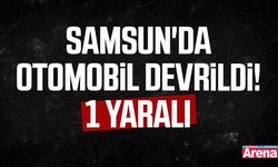 Samsun'da otomobil devrildi