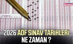 2026 AÖF sınav tarihleri ne zaman ?