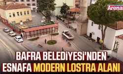 Bafra Belediyesi'nden esnafa modern lostra alanı