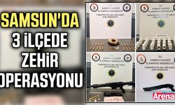 Samsun'da 3 ilçede zehir operasyonu