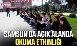Samsun'da açık alanda okuma etkinliği