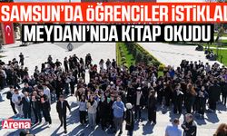 Samsun’da öğrenciler İstiklal Meydanı’nda kitap okudu