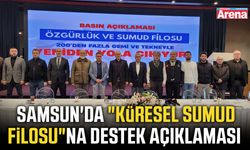 Samsun'da "Küresel Sumud Filosu"na destek açıklaması