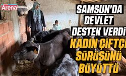 Samsun'da devlet destek verdi kadın çiftçi sürüsünü büyüttü