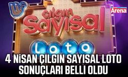 4 Nisan Çılgın Sayısal Loto sonuçları belli oldu