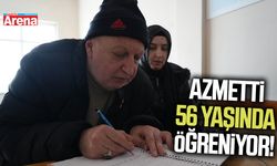 Samsun'da baba ve kız aynı kursta okuma yazma öğreniyor