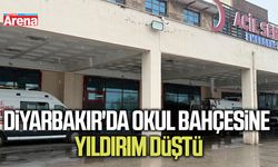 Diyarbakır'da okul bahçesine yıldırım düştü