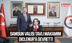 Samsun Valisi Orhan Tavlı makamını Diclenur'a devretti