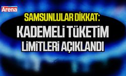 Samsunlular dikkat: Kademeli tüketim limitleri açıklandı