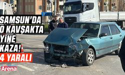 Samsun'da o kavşakta yine kaza! 4 yaralı