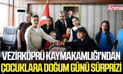Vezirköprü Kaymakamlığı'ndan çocuklara doğum günü sürprizi