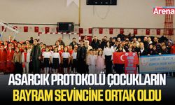 Asarcık protokolü çocukların bayram sevincine ortak oldu