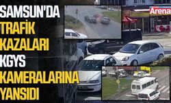 Samsun'da trafik kazaları KGYS kameralarına yansıdı