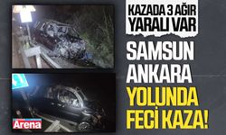Samsun-Ankara yolunda feci kaza! 3 ağır yaralı