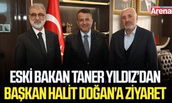 Eski Bakan Taner Yıldız’dan Başkan Halit Doğan’a ziyaret